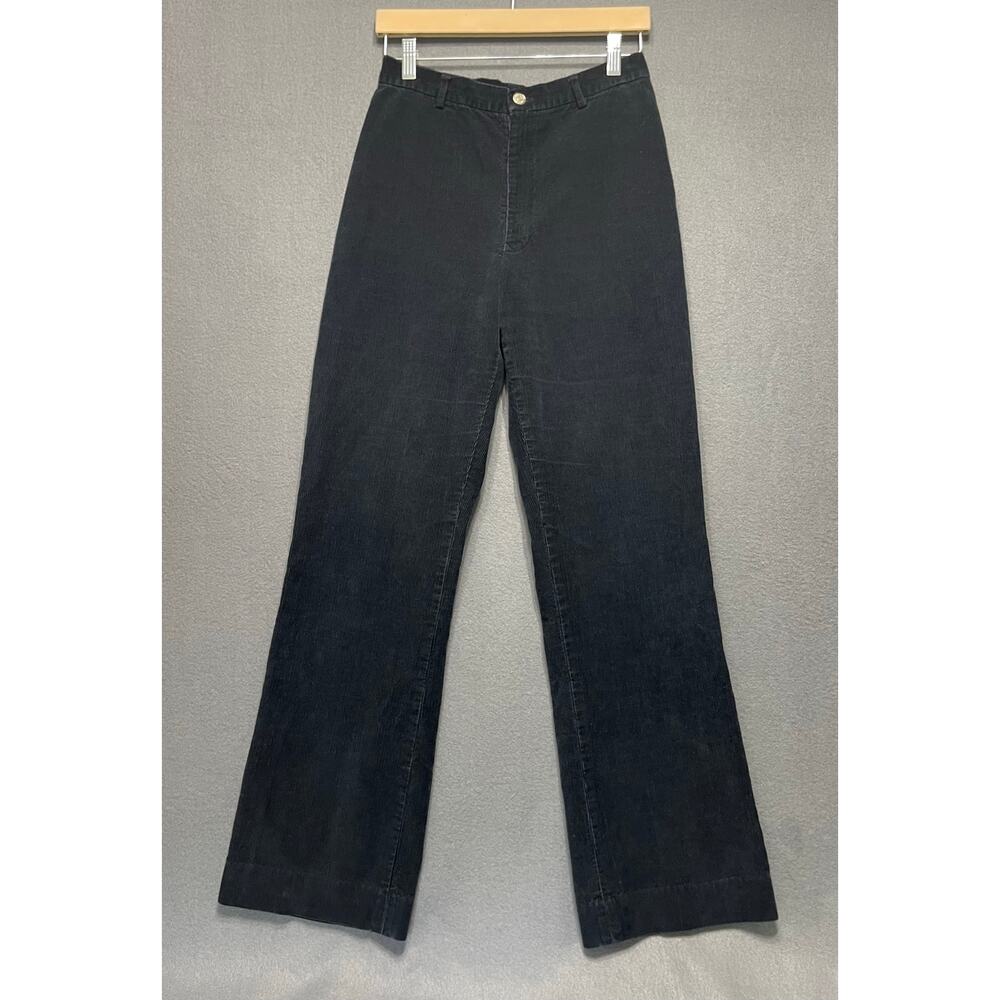 Ralph Lauren black corduroy‎ straight-leg pants elegant sophisticated timeless